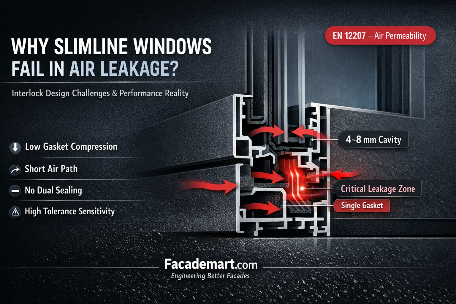 Airleakages in Slim line windows