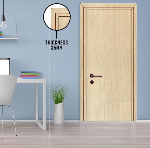 Alstone WPC Prelam Doors Hybrid MD 010 ,Standard Size, Thickness 35 mm