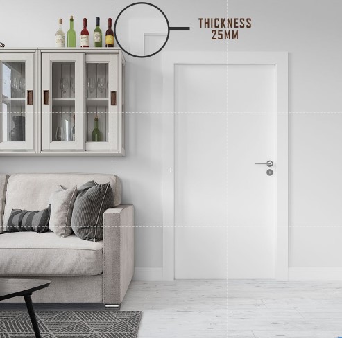 Alstone WPC Solid Plain Door ECO ,Standard Size , Thickness 25 mm