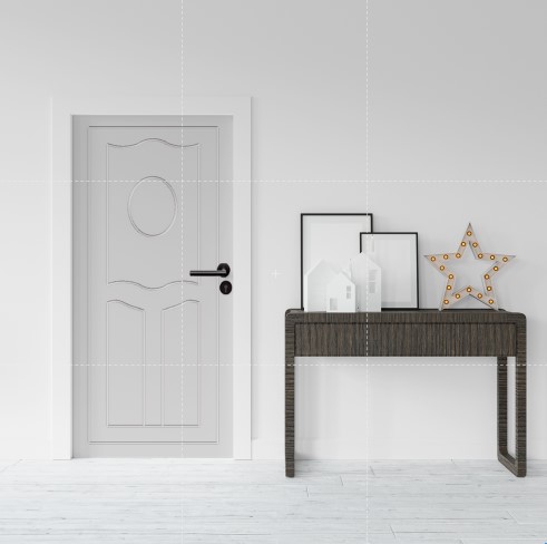 Alstone WPC Routed Doors Hybrid ,Standard Size, Thickness 30 mm