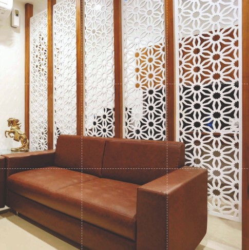 Alstone Wpc Art Jaali 8x4 HYBRID 6mm Frosty white