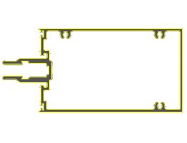 Procural Aluminum System Procural System UCW1.5 I UCW1.5-Std. Panel Mid Transom