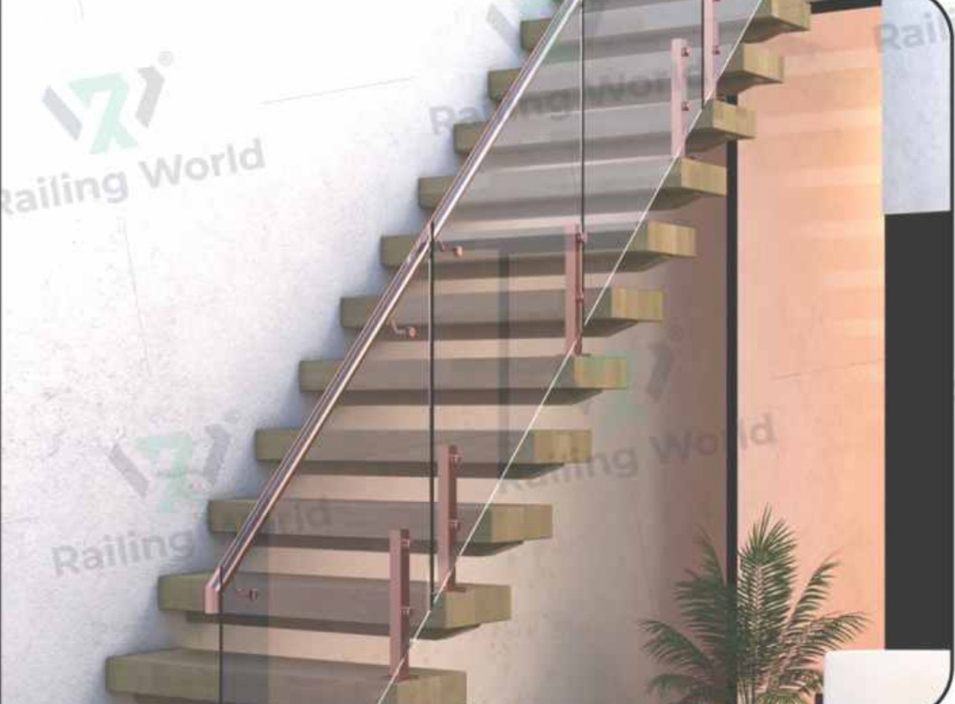Railing World Railing World | Steel I Staircase Glass Railing I RW-36