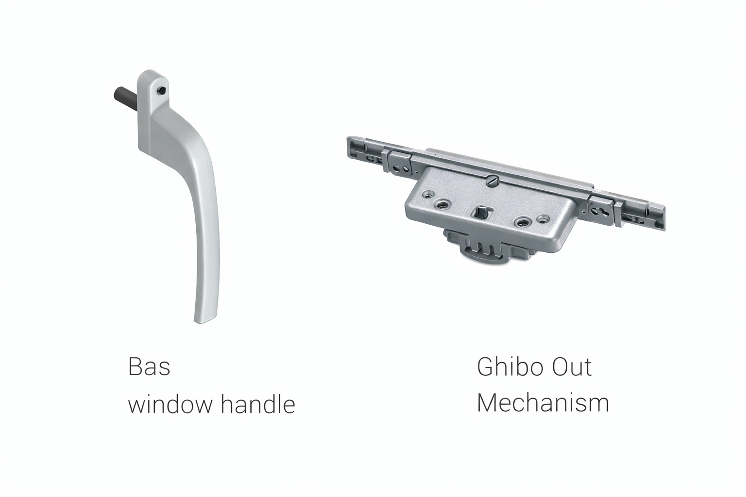 Giesse MECHANISM I Side-Hung Two-Way Fasteners I Bas Handle + Ghibo Out
