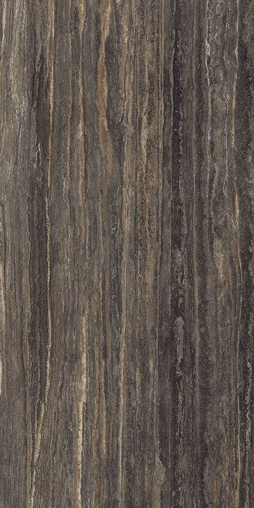 Lioli Porcelain by Caesarstone Ltd. Black Gold Travertine Marble Series I Lioli Porcelain by Caesarstone Ltd.
