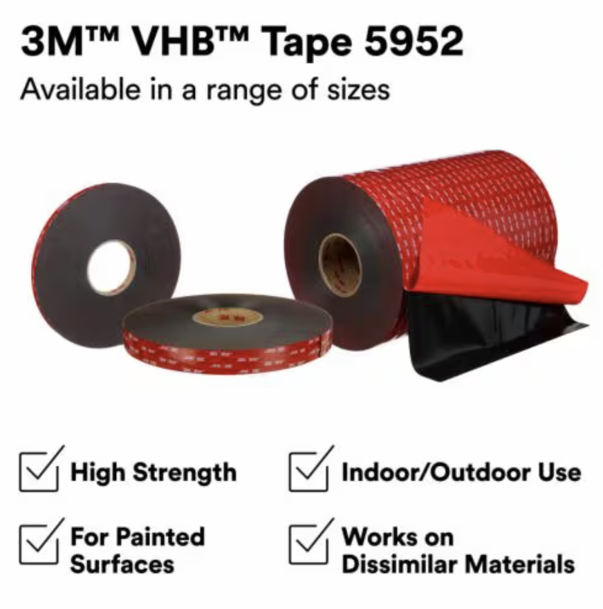 3M 3M 5952 VHB Tape 15mmx12Mtrx1.1MM Thickness